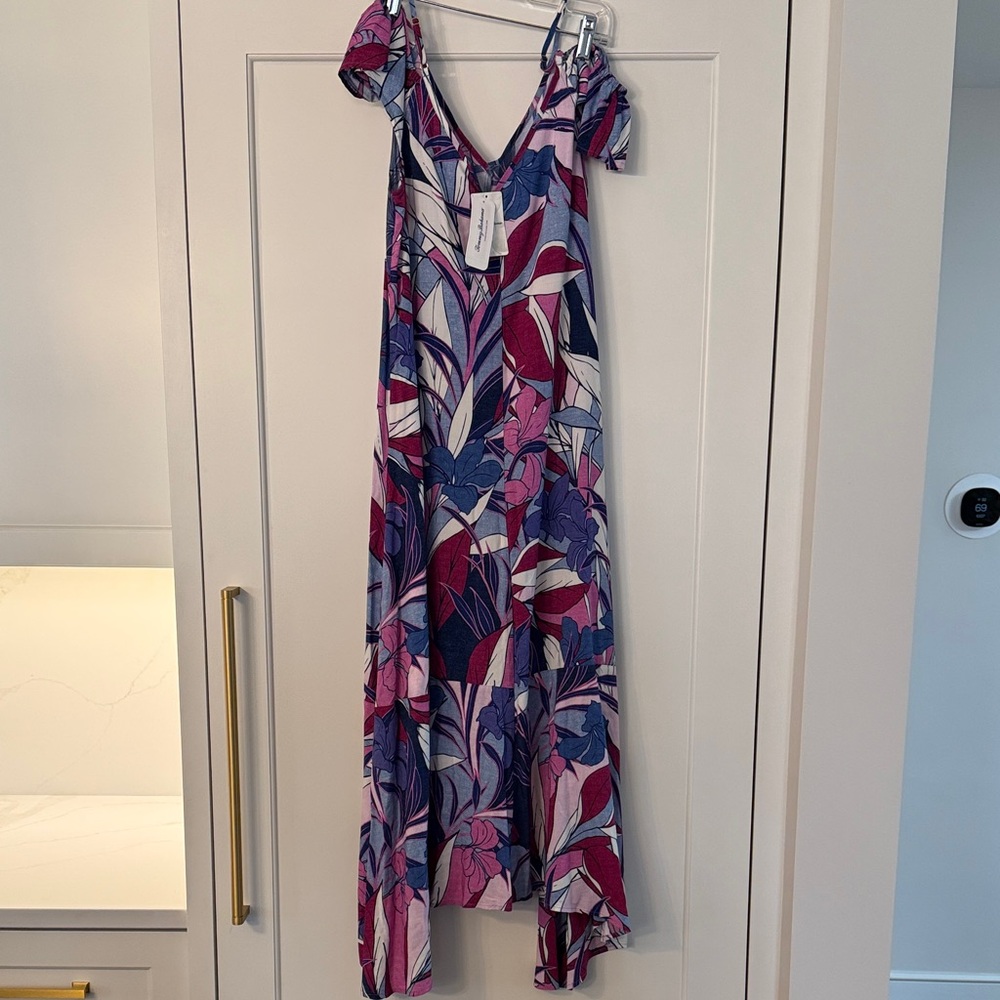 Tommy Bahama Asymmetrical Dress in Pink and Blue